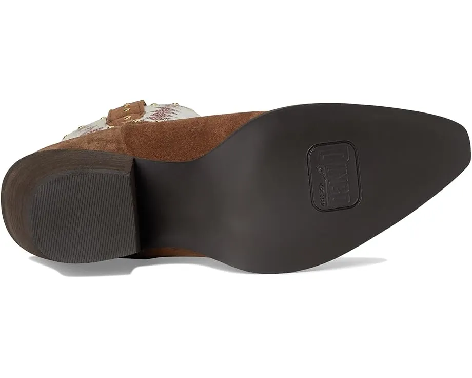 Ботильоны Dingo Rodeo Queen из замши и меха с декоративными шпильками