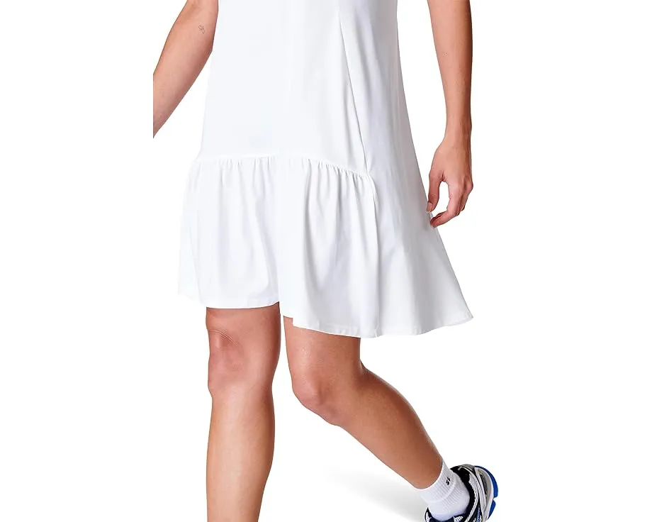 Короткое платье Sweaty Betty Explorer Club с открытой спиной и ярусами