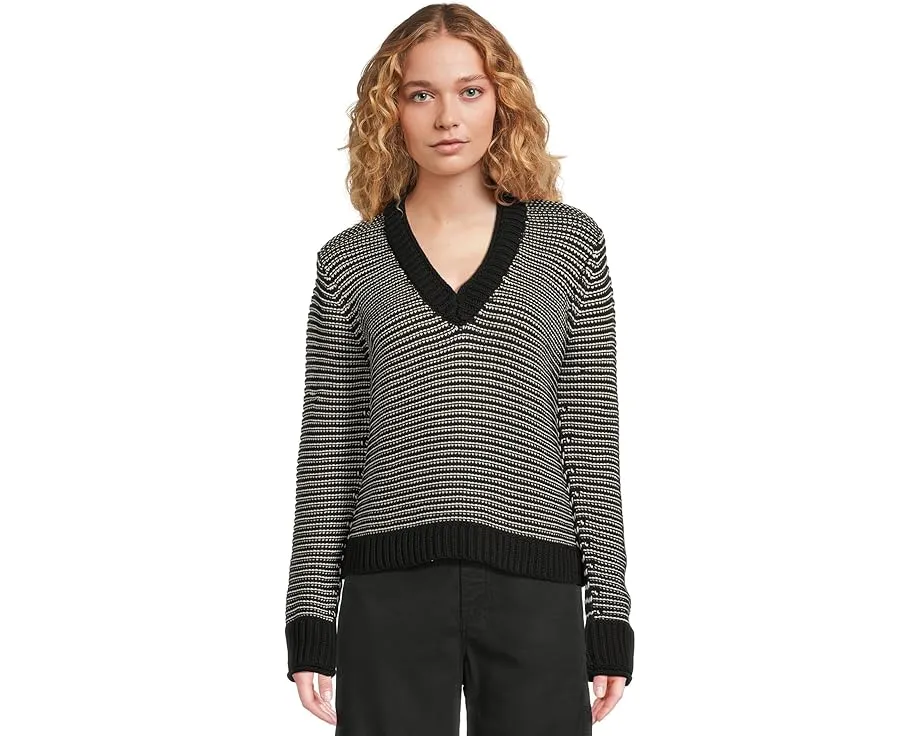 Пуловер Linda с V-образным вырезом и контрастной резинкой Michael Stars