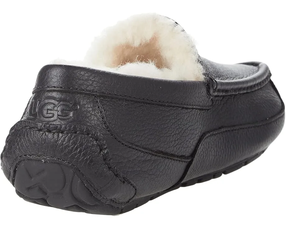 UGG Ascot Leather домашние тапочки с подкладкой UGGPlush