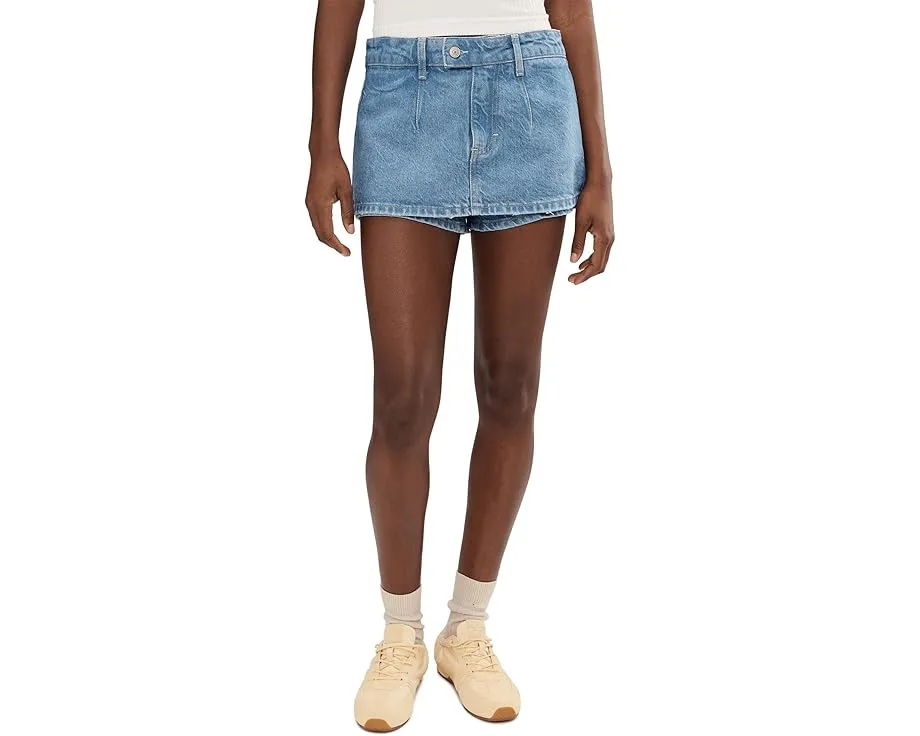Шорт-юбка Free People We The Free Gallivanting Peekaboo из денима