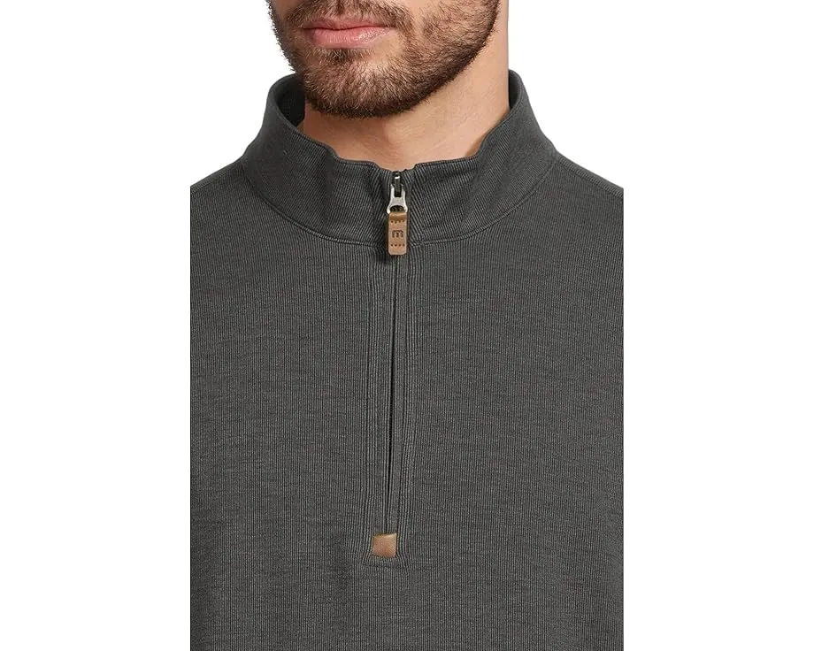 Свитер TravisMathew Cloud Sweater 1/4 Zip с логотипом и резинками на манжетах