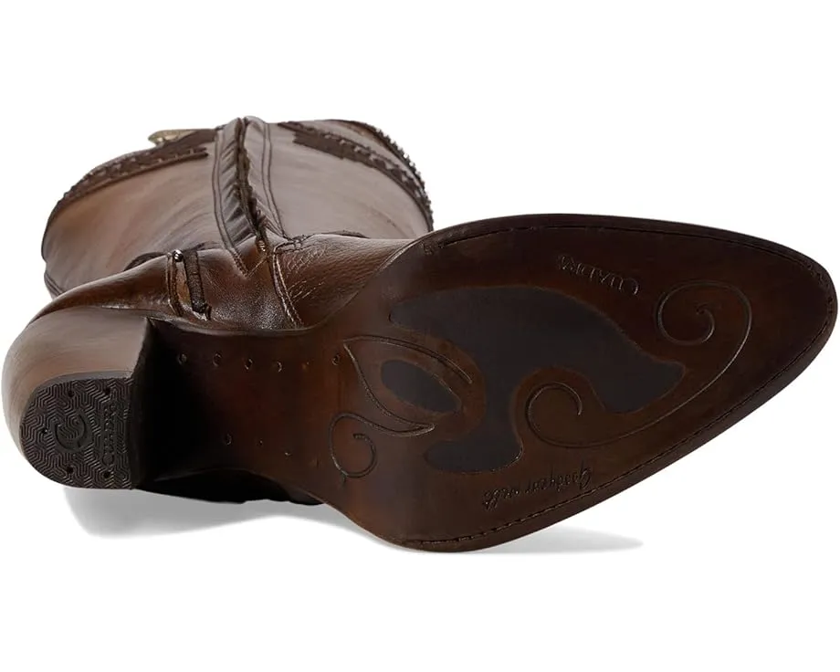 Высокие сапоги Cuadra CU583 на каблуке с замысловатым дизайном