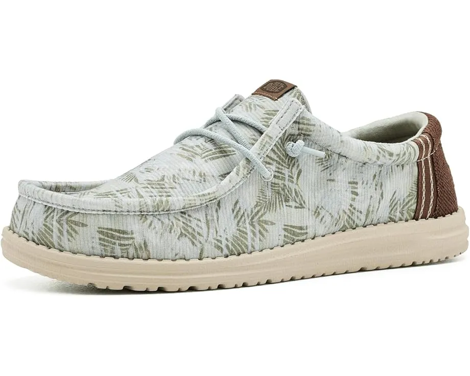 Слипоны Hey Dude Wally Washed Palm с принтом и круглым носком