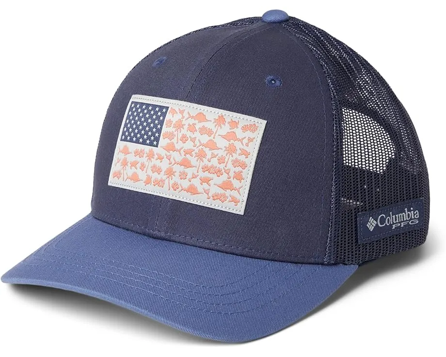 Кепка Columbia PFG Fish Flag Snapback из полиэстера с сетчатой спинкой