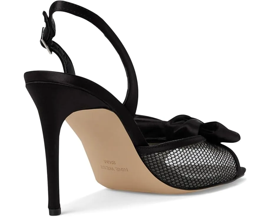 Босоножки Gergia на шпильке с бантом и квадратным мыском Nine West