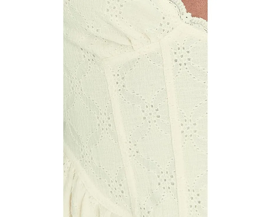 Платье мини Cant Help It Free People с ажурным кружевом и корсетным лифом