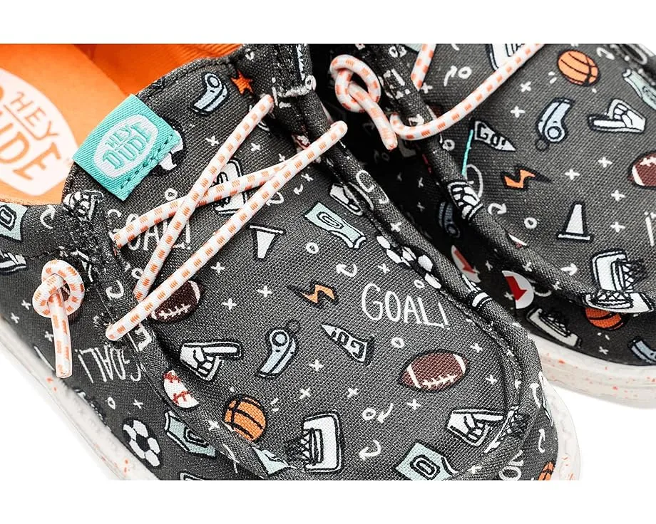 Детские кроссовки Hey Dude Kids Wally Print с принтом и технологией Flex & Fold