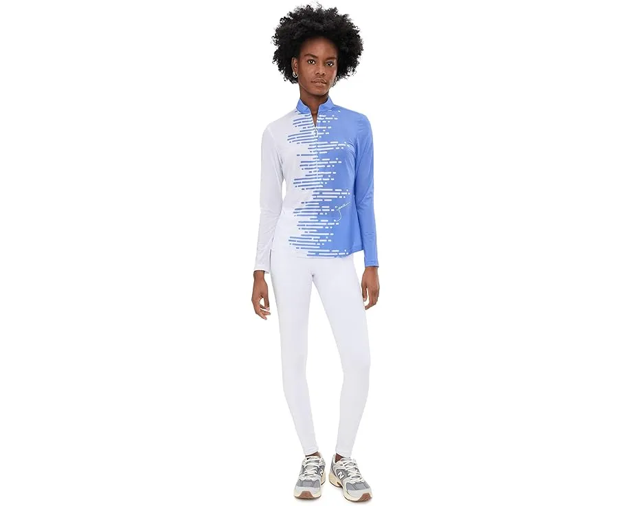 Лонгслив Jamie Sadock Sunsense с позитивно-негативным принтом и застежкой на четверть