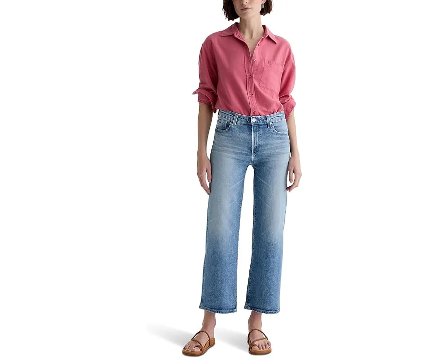 Джинсы AG Jeans Saige с завышенной талией и широкими штанинами в цвете Helios