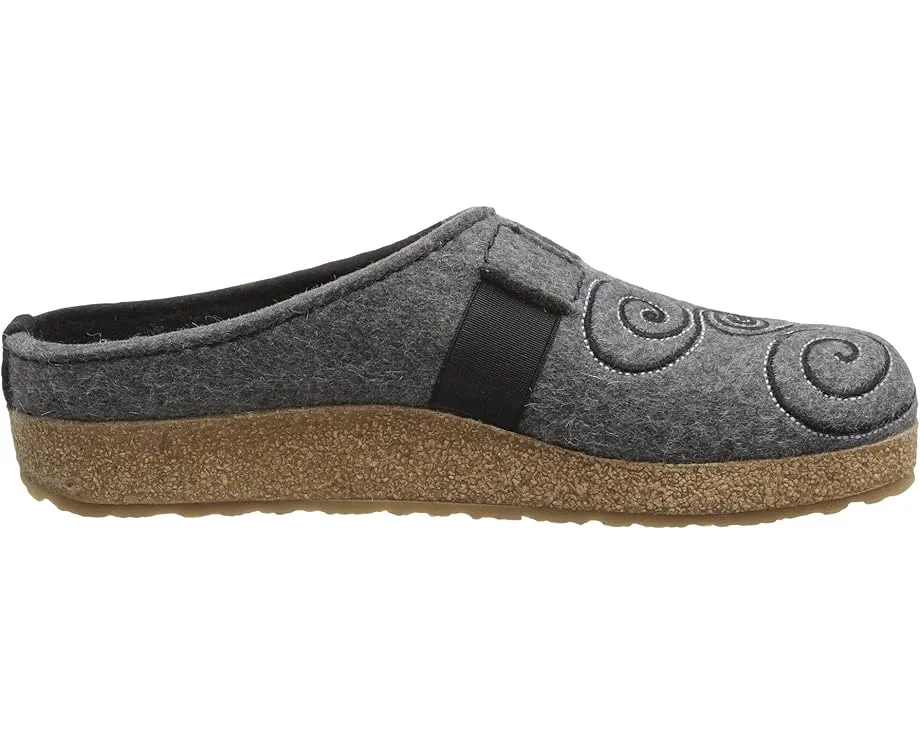 Клоги Haflinger Magic из войлока с подошвой на каблуке-рокере