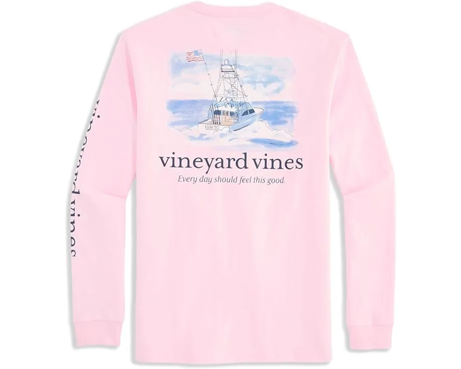 Футболка Vineyard Vines с длинным рукавом и принтом спортивной рыбалки