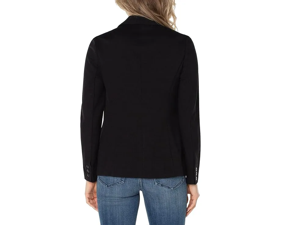 Приталенный трикотажный блейзер Liverpool Los Angeles с вертикальными рельефами