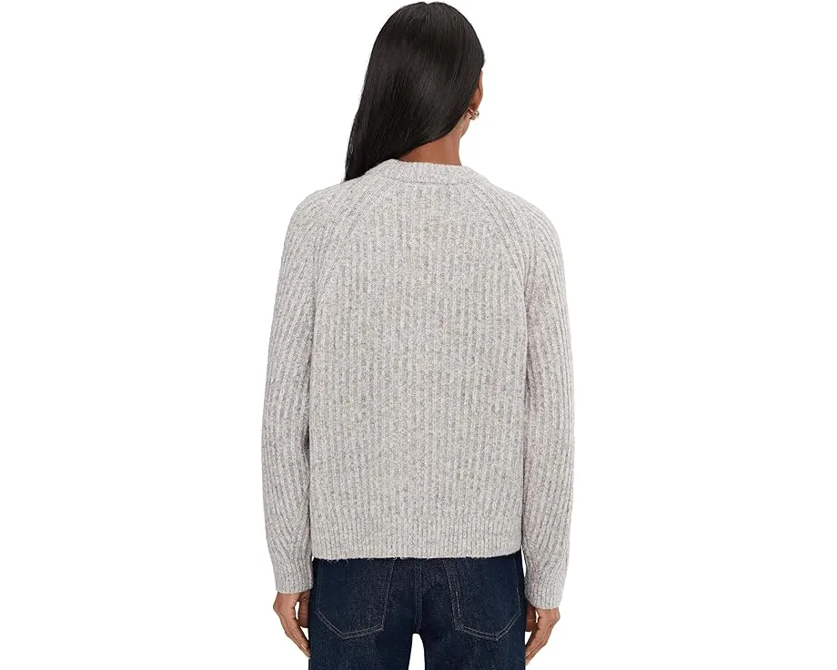 Уютный свитер Madewell Stevie с воротником-гольф из меланжевой хлопковой пряжи