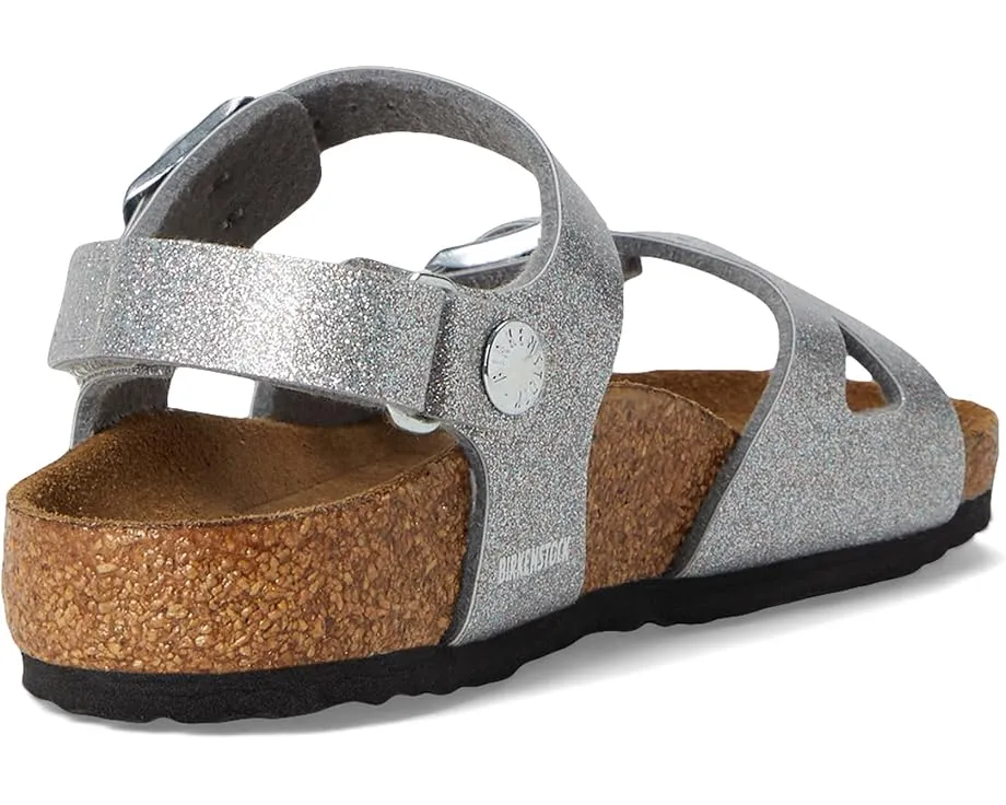 Сандалии Birkenstock Kids Rio Hook and Loop с блестками и регулируемыми ремешками