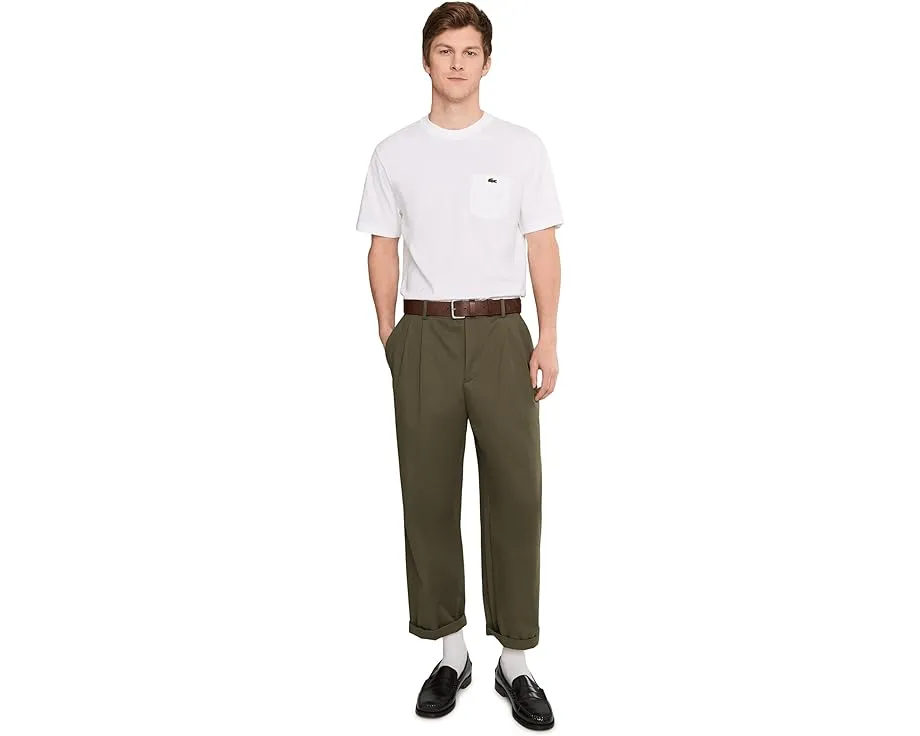 Хлопковая футболка Lacoste с нагрудным карманом и классическим кроем