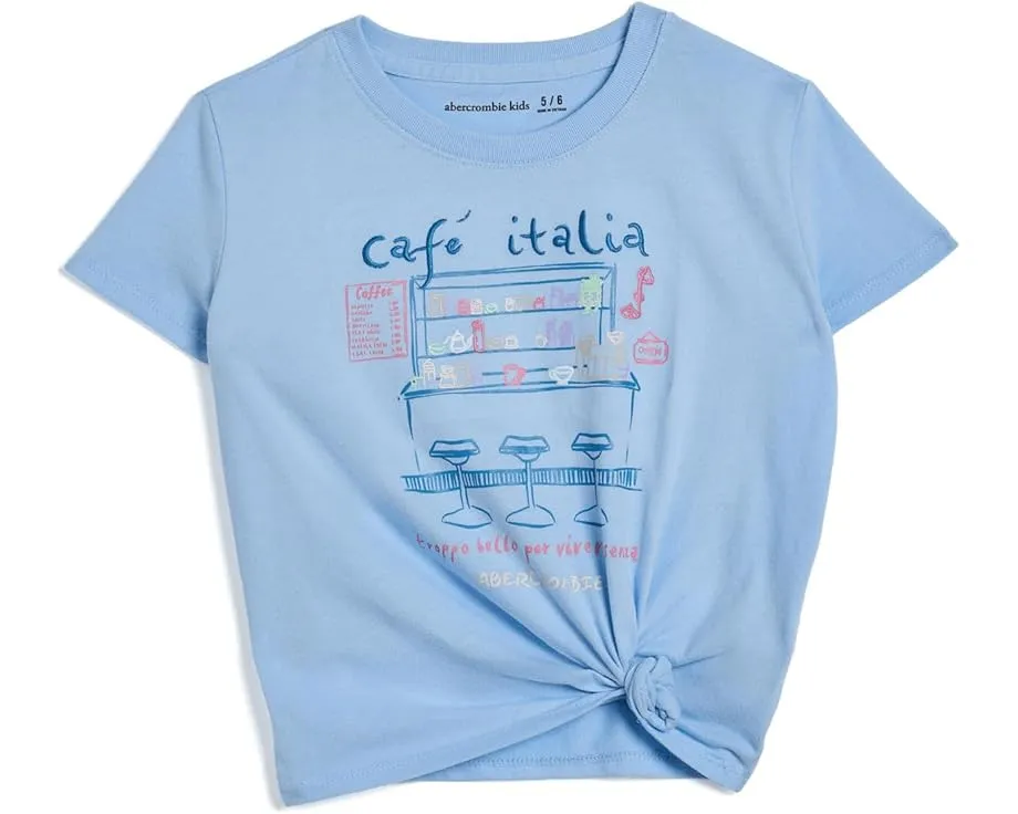 Футболка Café Italia с боковым узлом от abercrombie kids для детей