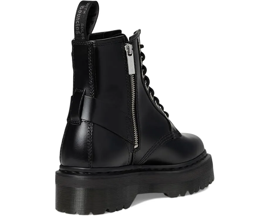 Ботинки Dr. Martens 1460 Quad Harness с 8 люверсами из глянцевой кожи и контрастной фурнитурой