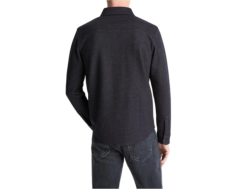 Рубашка Vince с длинным рукавом из шерсти в клетку