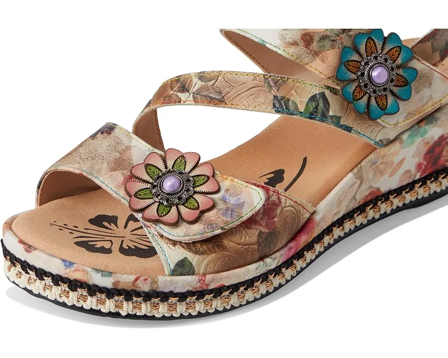 Сандалии L'Artiste by Spring Step Blissful с тиснением и клиновидным каблуком