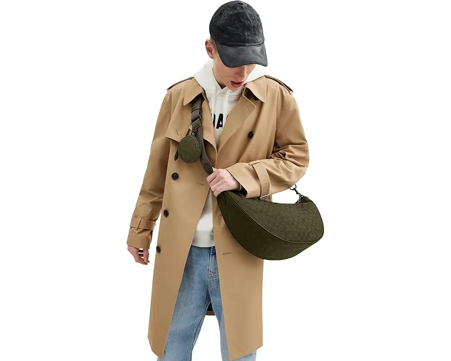 Слинг-кроссбоди COACH Hall Soft 45 из фирменного жаккарда и телячьей кожи