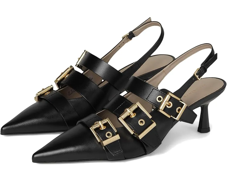 Босоножки AllSaints Vivian на низком каблуке с застежкой на пряжке и острым носком