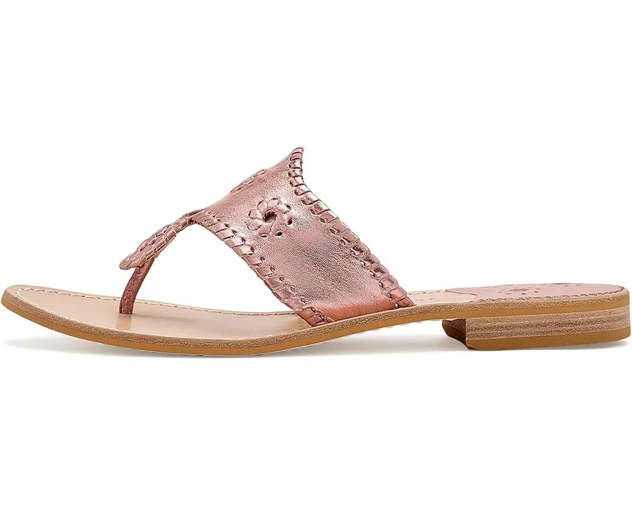 Плоские сандалии Jack Rogers с кожаным верхом и деревянным каблуком
