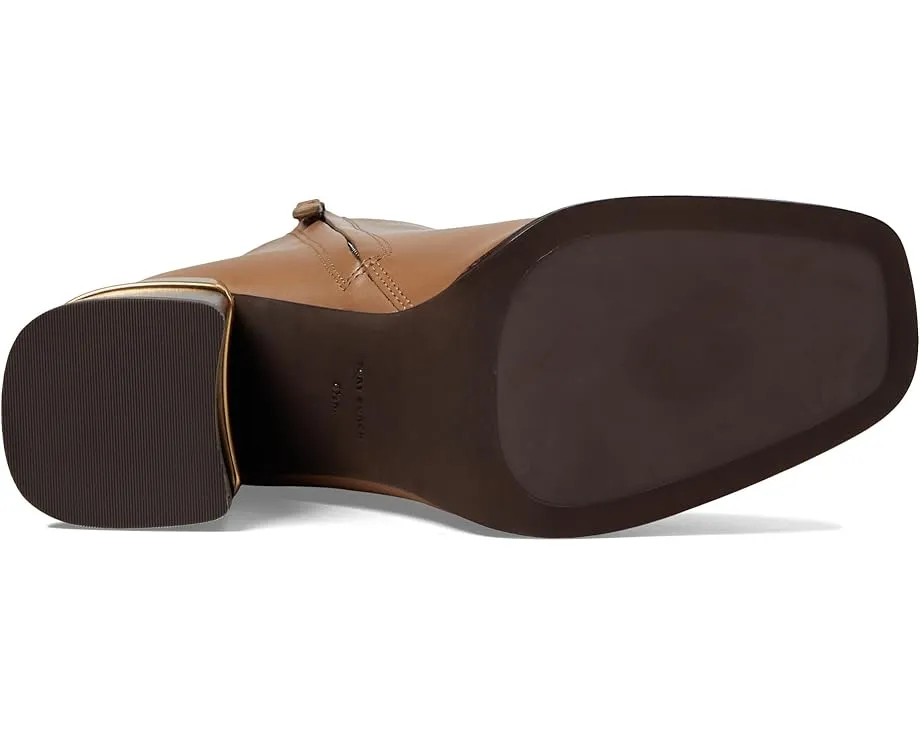 Tory Burch кожаные ботильоны на каблуке 75 мм с боковой молнией