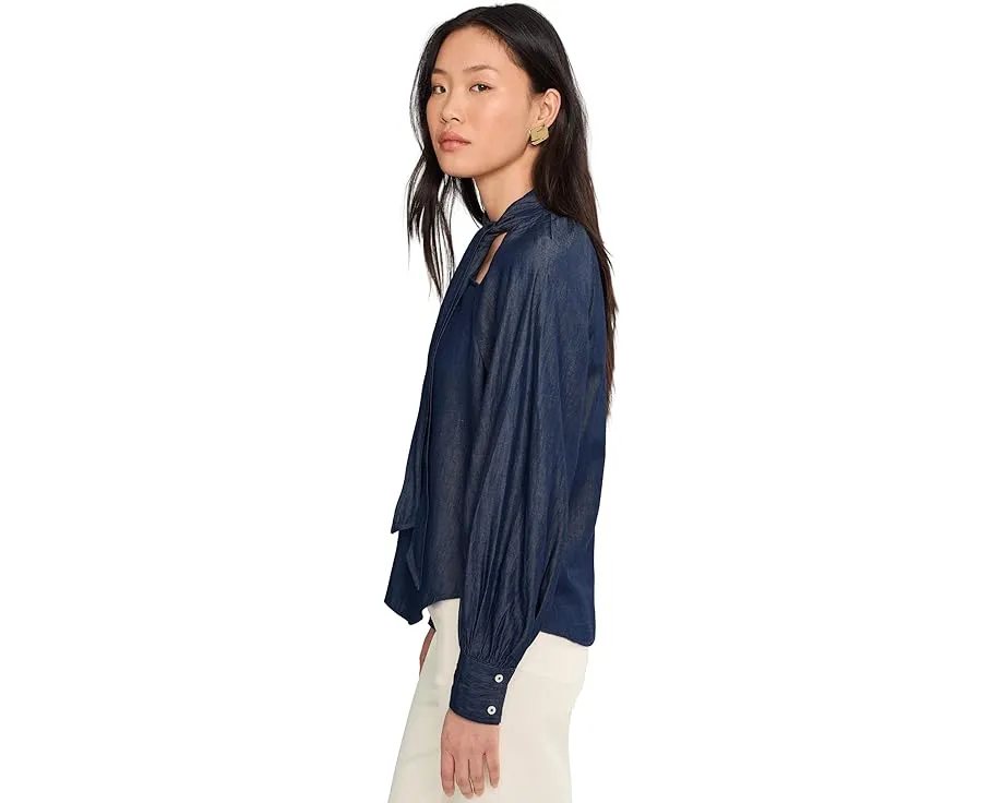 Блузка CeCe с регланными рукавами и бантом на воротнике