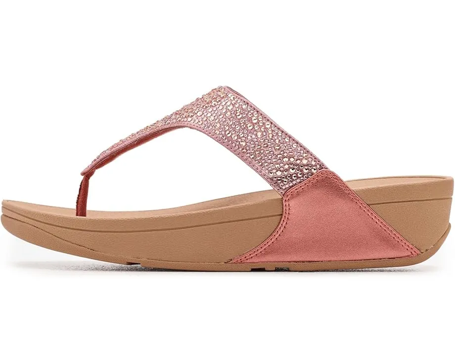 Сандалии FitFlop Lulu Crystal-mix с металлизированным верхом и перемычкой между пальцев