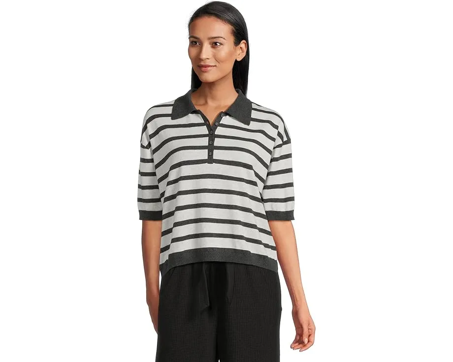 Свитер Lilla P с пониженной линией плеча и воротником-поло