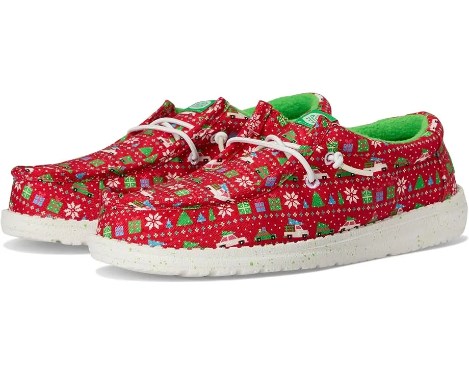 Hey Dude Kids Wally Holiday Sweater детские лоферы с новогодним принтом