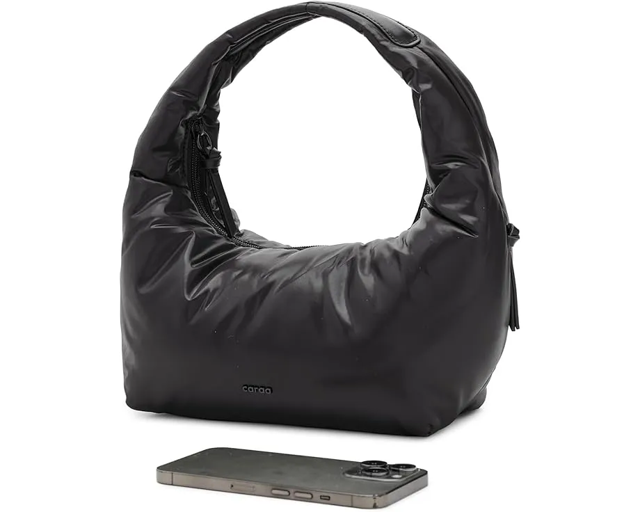 Сумка Caraa Bindle из переработанного нейлона с кожаными вставками