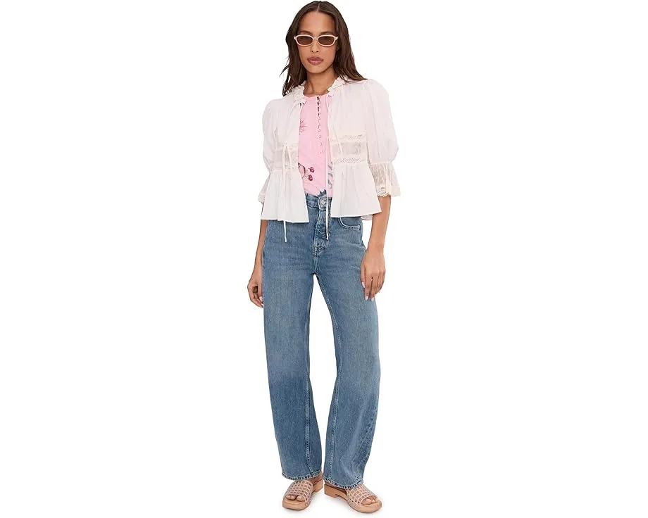 Johnny Was Футболка с коротким рукавом и рельефными швами