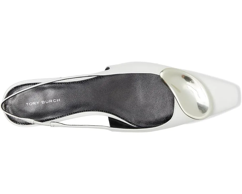 Босоножки Patos Slingback от Tory Burch на квадратном каблуке