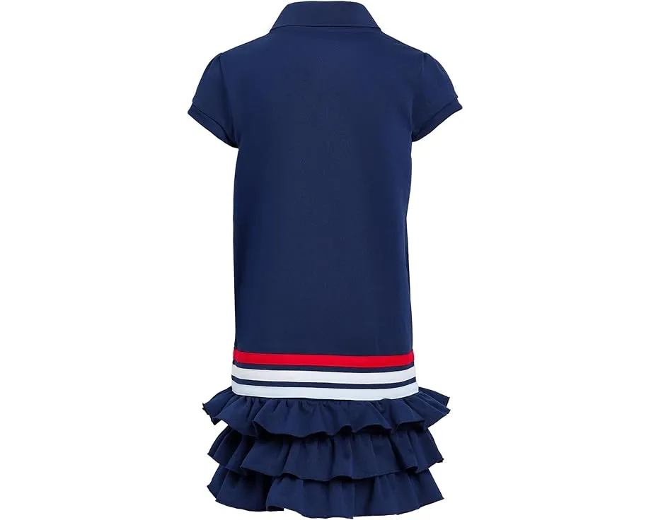 Детское платье adidas Kids с воротником-поло и рюшами