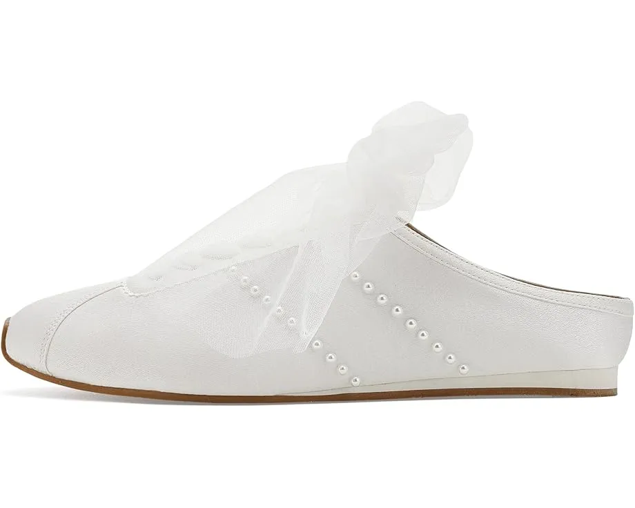 Слипоны Badgley Mischka Willy из атласа с тюлевыми шнурками и удобной колодкой