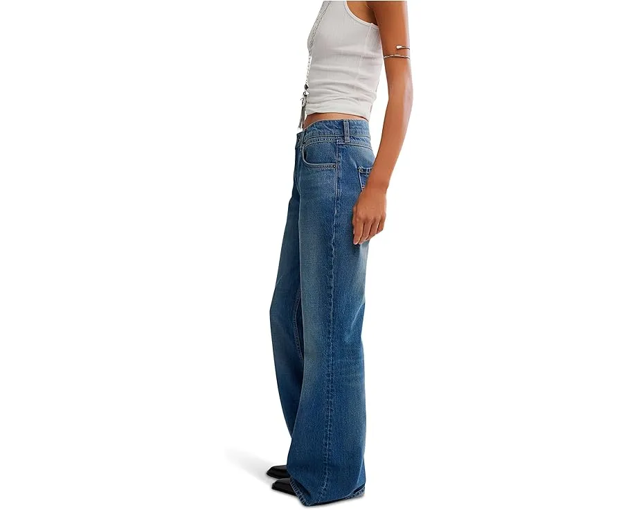 Free People West Coast Relaxed Jean расслабленные джинсы с прямой штаниной
