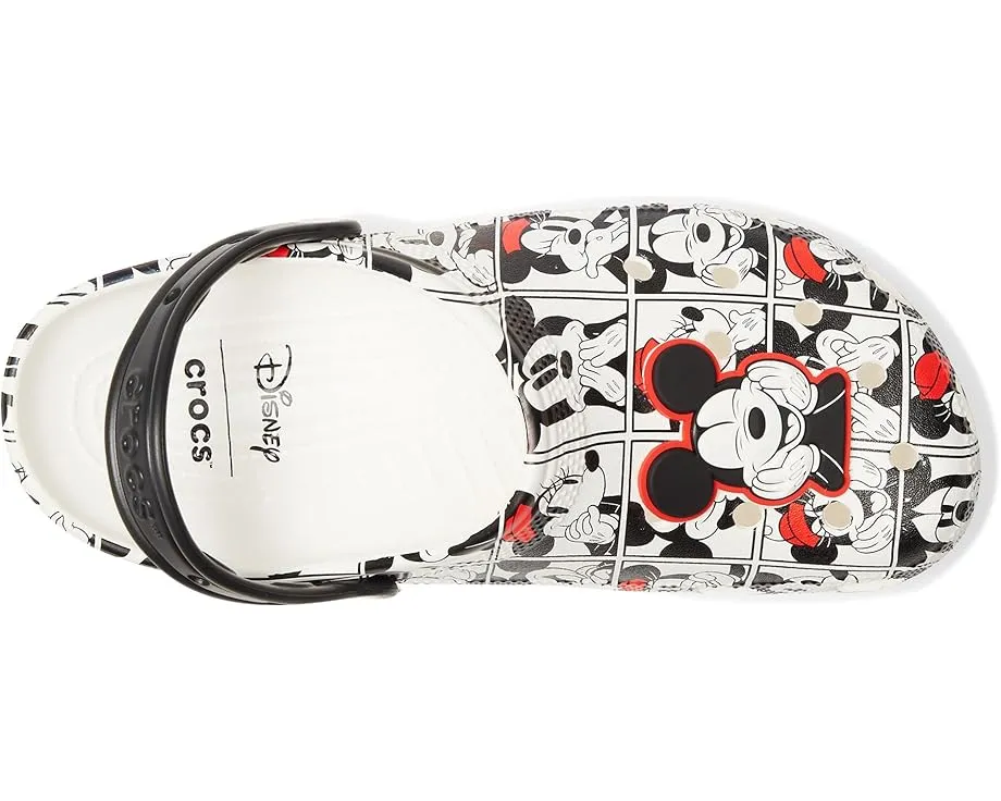 Кроксы Crocs с дизайном Микки Мауса и плюшевой головой персонажа