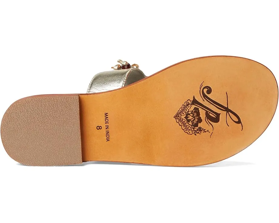 Веганские сандалии Free People Sadie с деревянными бусинами и металлической кожей