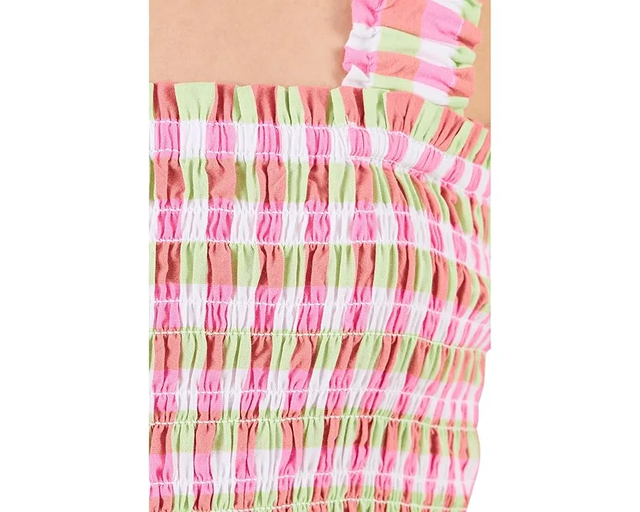 Топ Hadly Smocked от Lilly Pulitzer с квадратным вырезом и оборками