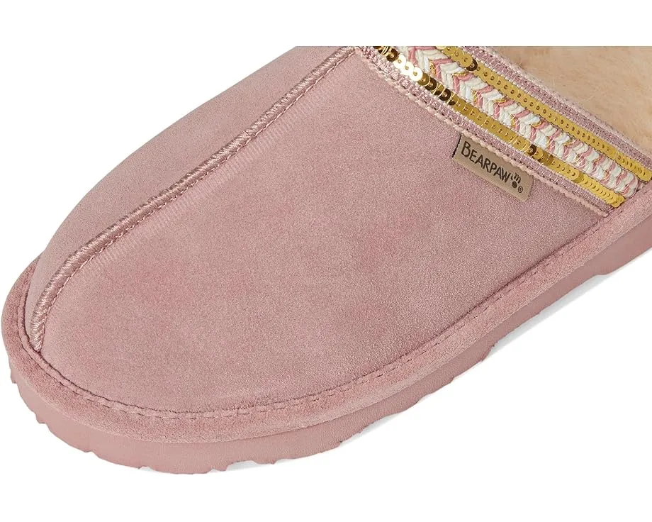 Домашние тапочки Bearpaw Tanya из замши с шерстяной подкладкой и защитой Bear Coat