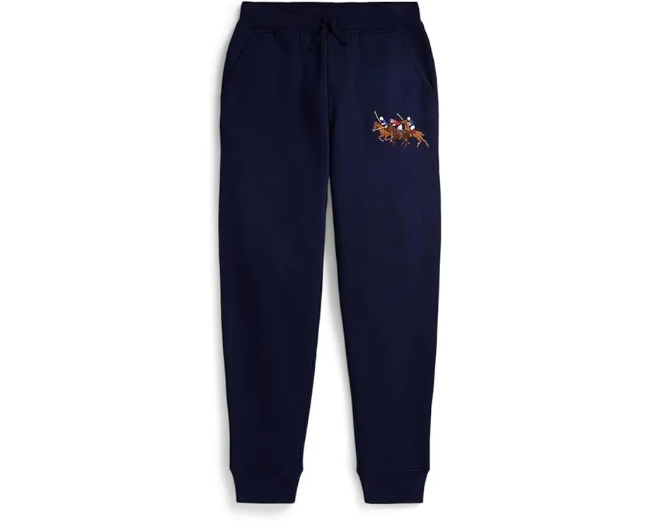 Спортивные штаны Polo Ralph Lauren Kids из флиса с вышитым логотипом Triple-Pony