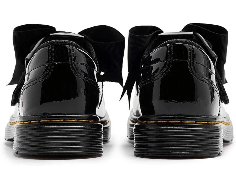 Детские туфли Dr. Martens Polley II Bow YS с бантом и застежкой на липучке