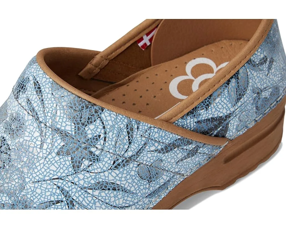 Туфли Sanita Plume на каблуке с цветочным принтом и анатомической стелькой