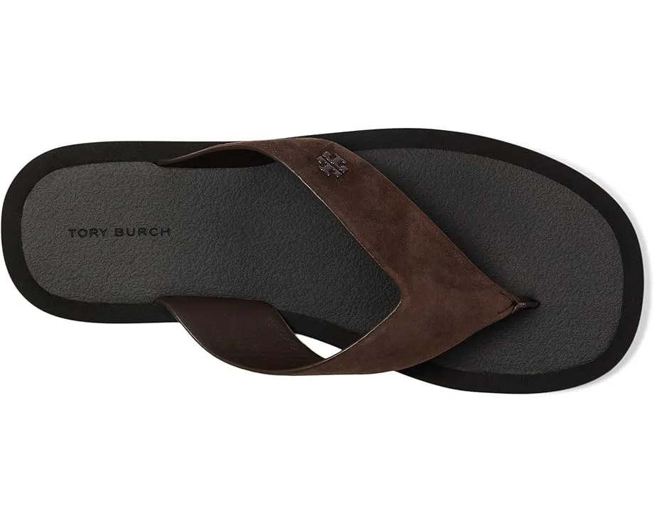 Кожаные шлепанцы Leather Platform Flip Flop от Tory Burch на платформе