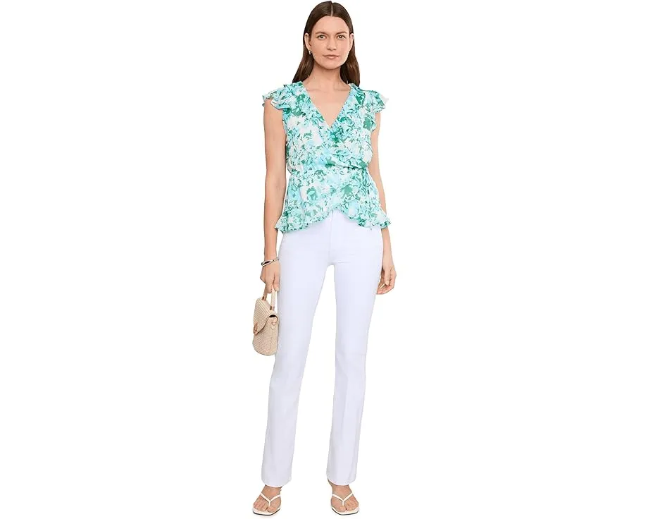 CeCe топ с оборками и завязками Ruffle Tie Wrap Top