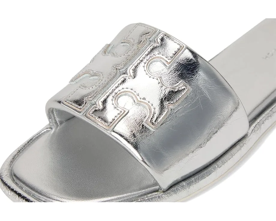 Сланцы Tory Burch Slide с логотипом Double T и открытым мысом