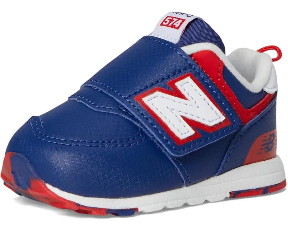 New Balance Kids 574 New-B кроссовки на липучке для малышей с широким носком