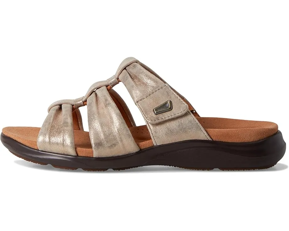 Сандалии Clarks Kitly Slide с лазерной резьбой и регулируемым ремешком